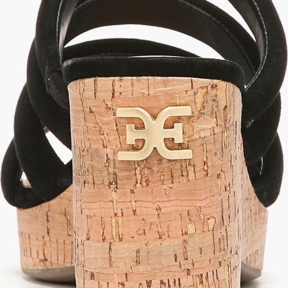 Sam Edelman Yukon Platform Wedge Sandal Size 8 BLACK - Picture 7 of 11